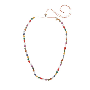 CANDIES Collier Multi pierres précieuses Emeraude, Saphir, Rubis