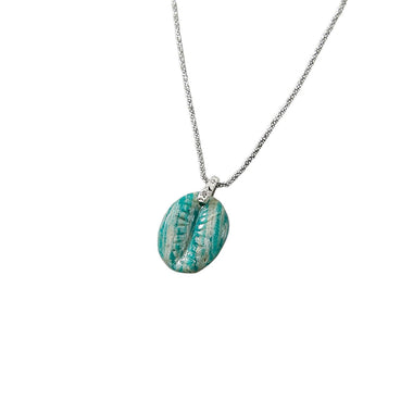 CAURI Collier Amazonite Argent vieilli, Bélière Diamant