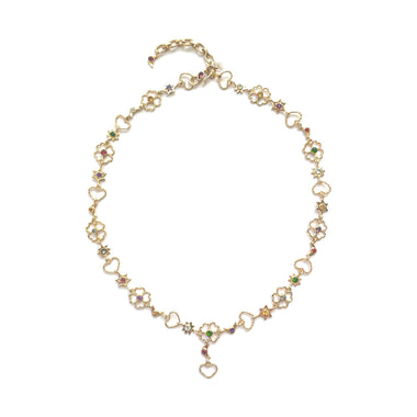 CHANCE Collier Choker Trèfles et Coeurs