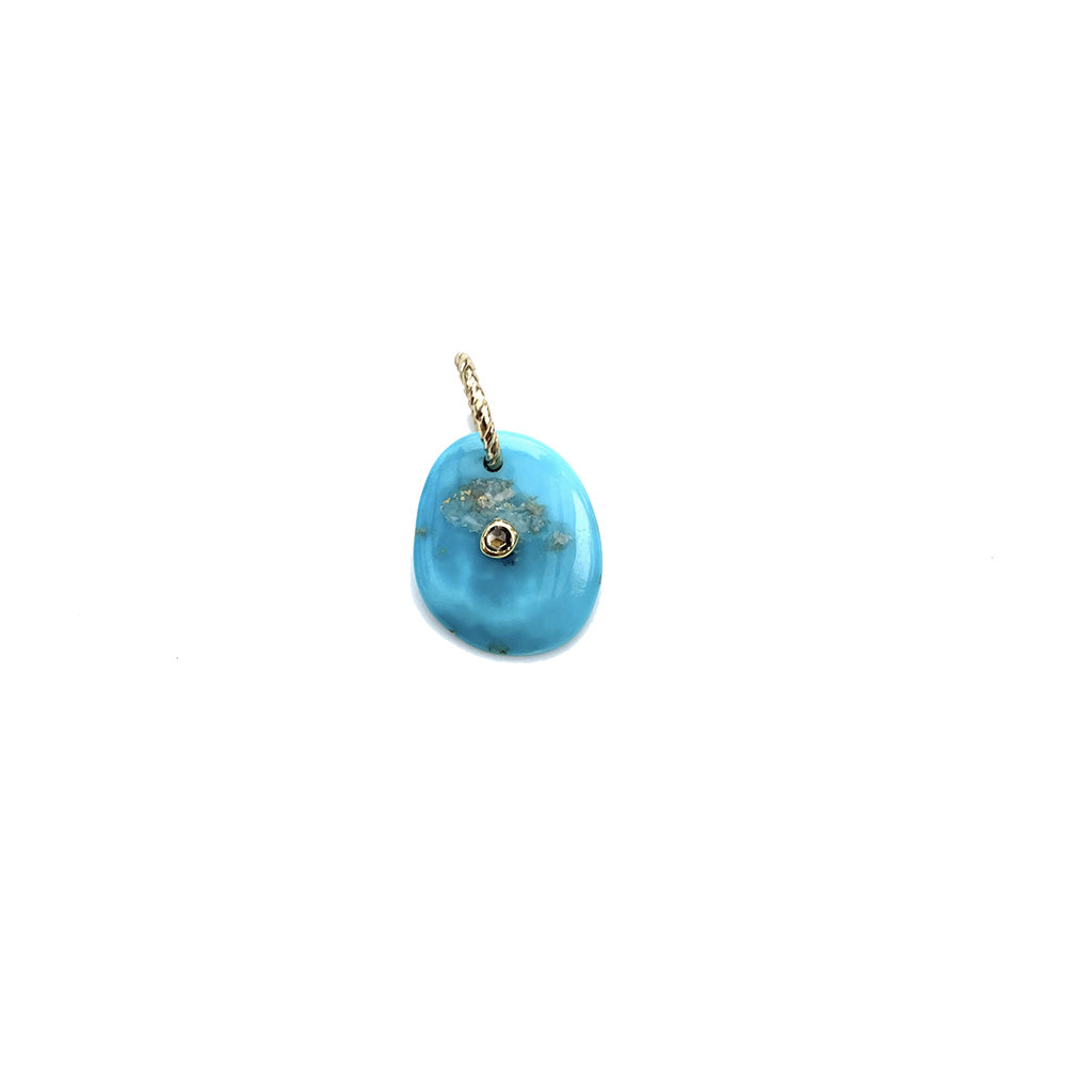 CHARM TURQUOISE Petit modèle serti Diamant N°2