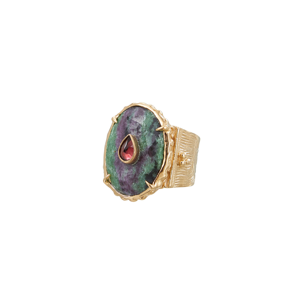 CHEEMA Ruby Zoisite Signet Ring