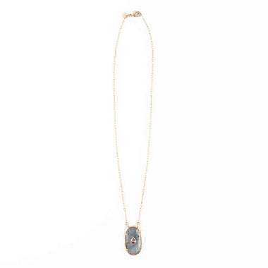 CHEEMA Collier Labradorite - Plaqué or 24 cts