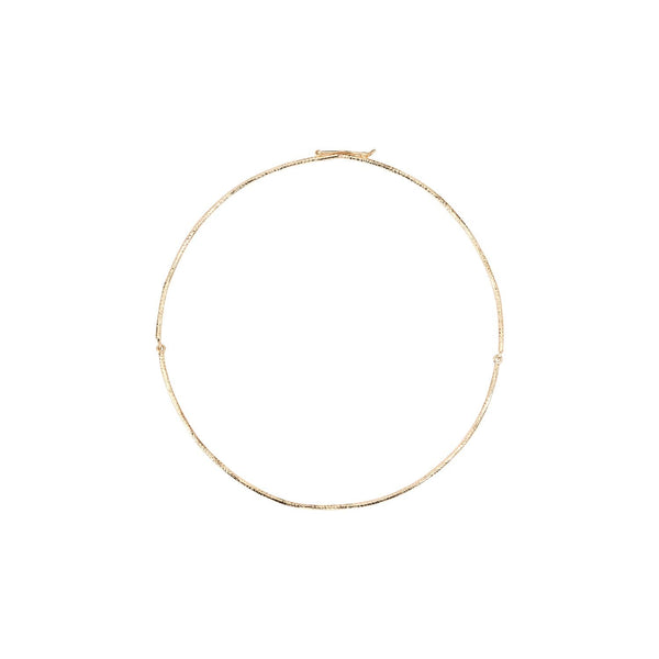 COLLIER TORQUE articulé martelé, Doré 24 cts