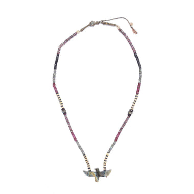 CONDOR Sautoir Grenat-Citrine, Phoenix Labradorite