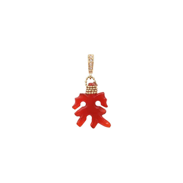 CORAIL Charm Cornaline, bélière ouvrable