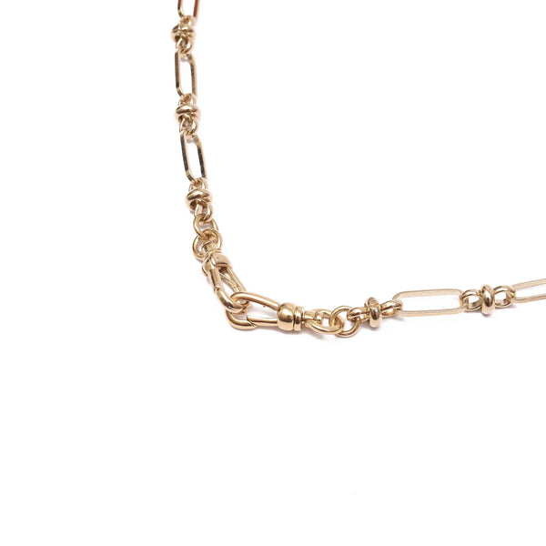 Chaîne pour charm's - Maille esprit vintage - Plaqué or 24 cts