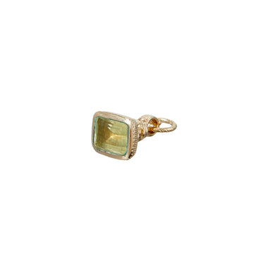 Charm Sceau Citrine, argent plaqué or 24 cts