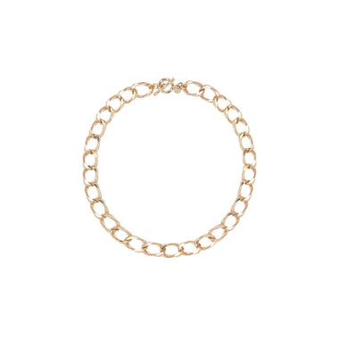 XL Curb Chain Choker Necklace, 24k Gold-Plated Brass