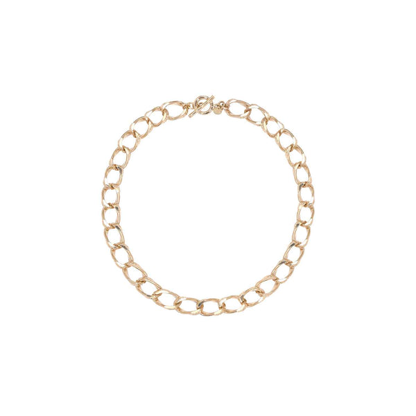 XL Curb Chain Choker Necklace, 24k Gold-Plated Brass