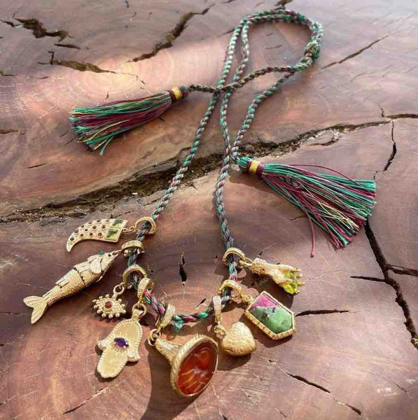 Cordon multicolore pour charm's