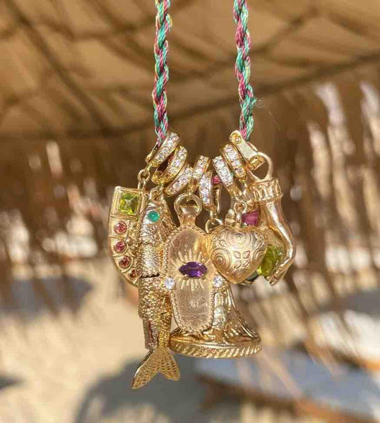 Cordon multicolore pour charm's