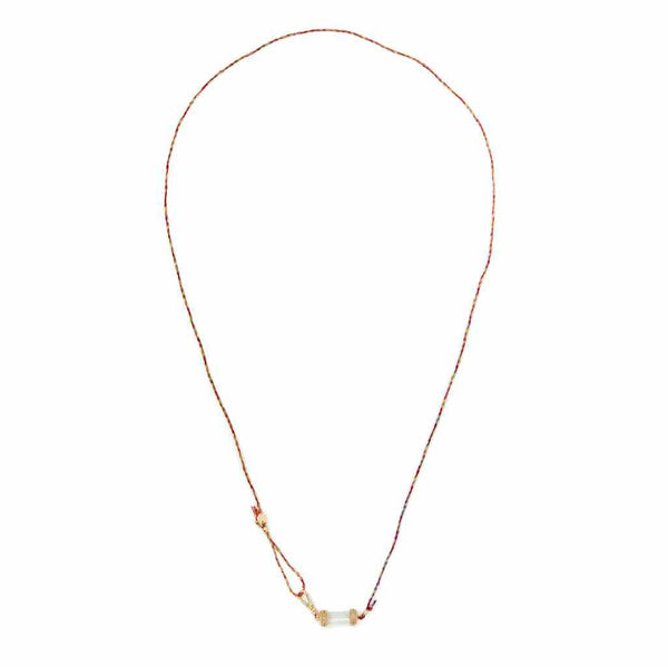 DEVA Bracelet multi-tours cordon de soie Moonstone