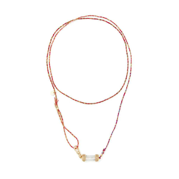 DEVA Bracelet multi-tours cordon de soie Moonstone