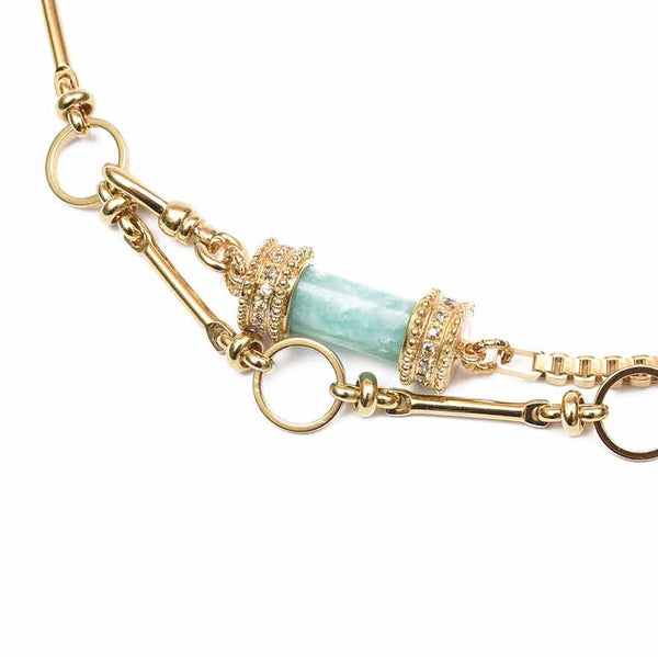 DEVA Bracelet multi-tours et Collier Amazonite