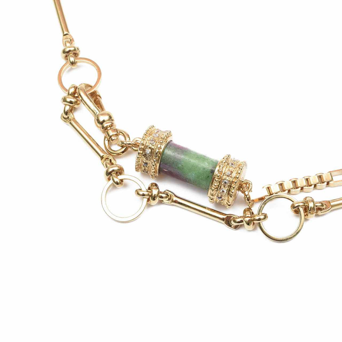 DEVA Collier, Bracelet multi-tours Rubis Zoisite
