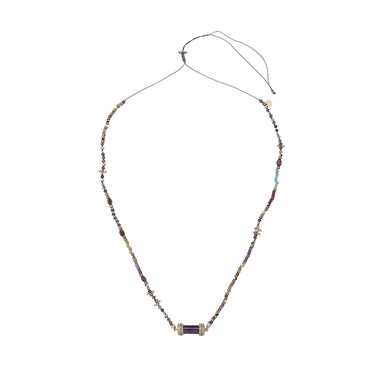 DEVA Collier Perlé Améthyste, Grenat, Apatite