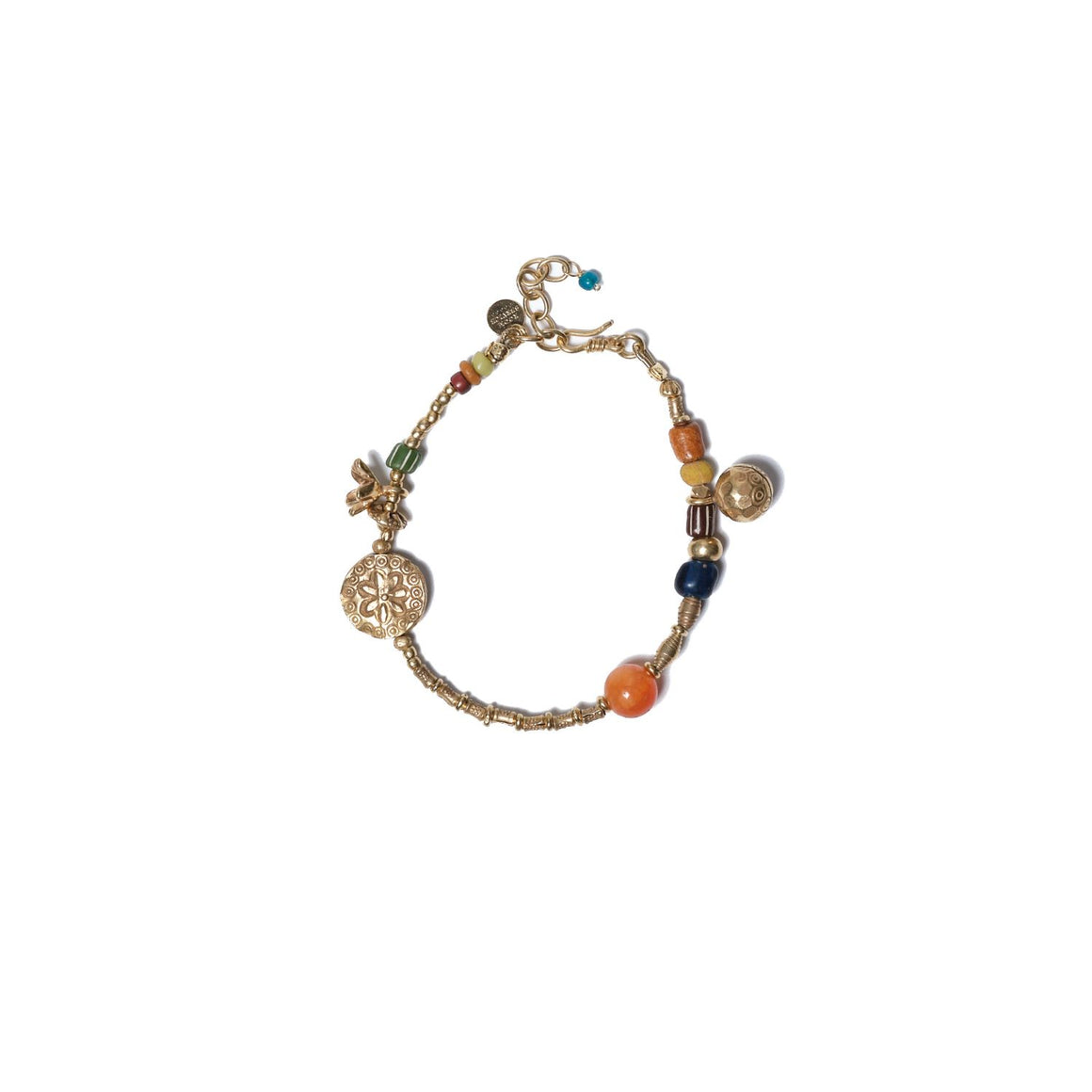 DIRIN Bracelet multicolore, Argent doré 24 cts
