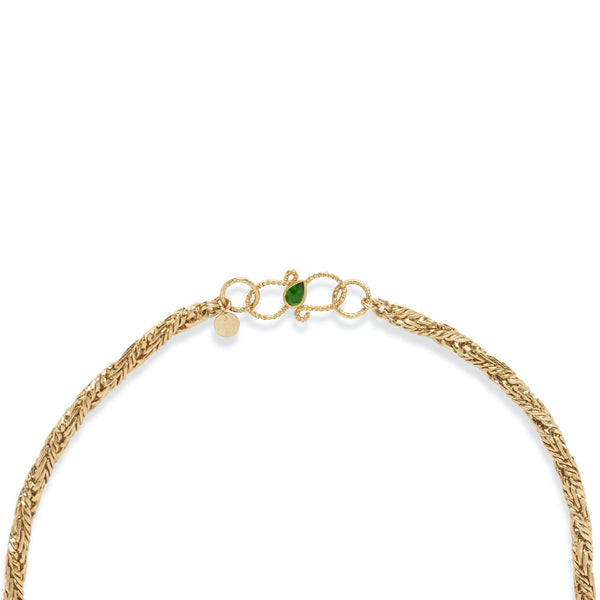 DIVINE Collier Diopside Laiton doré 24 cts