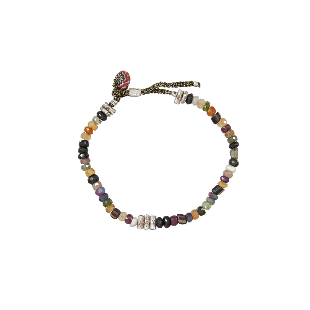 DOOM Bracelet mix de pierres, Argent
