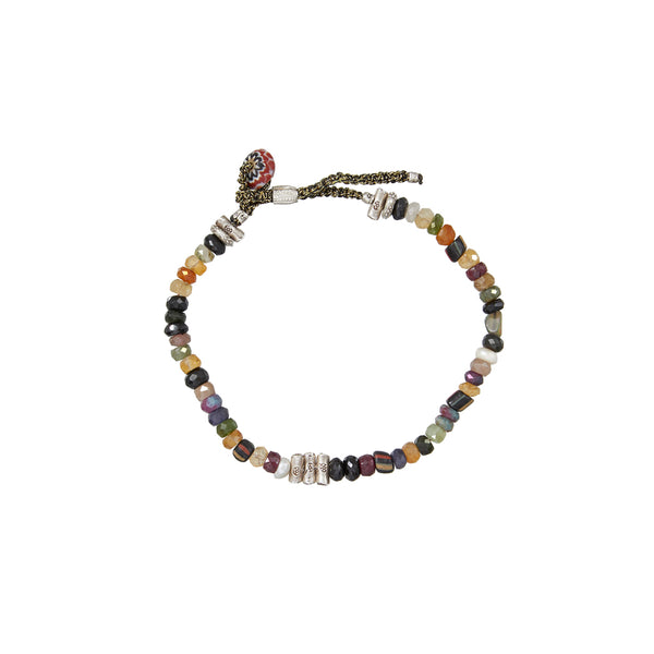 DOOM Bracelet mix de pierres, Argent