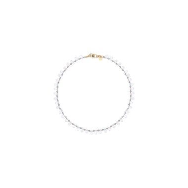 MULTI BRIOLETTES Collier Moonstone et Apatites