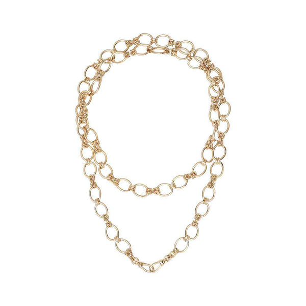 Chain for Charms – Oval Link, 76cm – 24k Gold-Plated