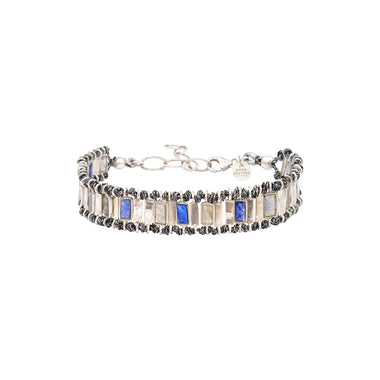 STORM Silver Bracelet Topaze de Londres et Labradorite, Argent 925