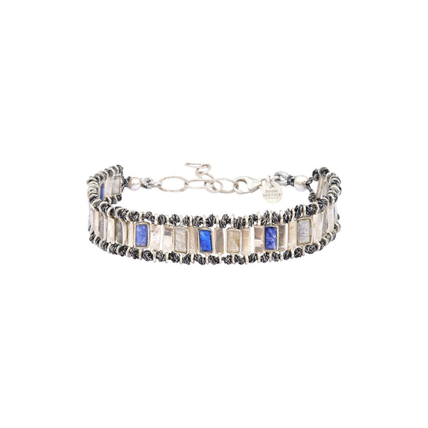 STORM Silver Bracelet Topaze de Londres et Labradorite, Argent 925