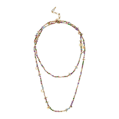 JINGLEE Rainbow Multi-Wrap Bracelet, 24k Gold-Plated