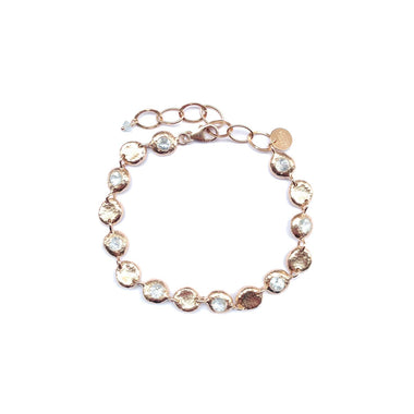 ECUME Bracelet Pierres Topaze, Argent doré 24 cts