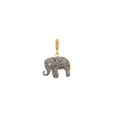 ELEPHANT Charm Diamants argent plaqué or