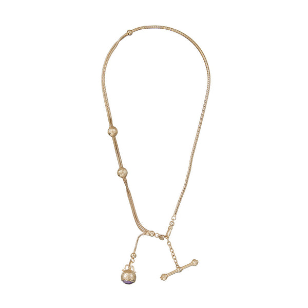 FOB Collier style vintage Améthyste - Doré 24 cts