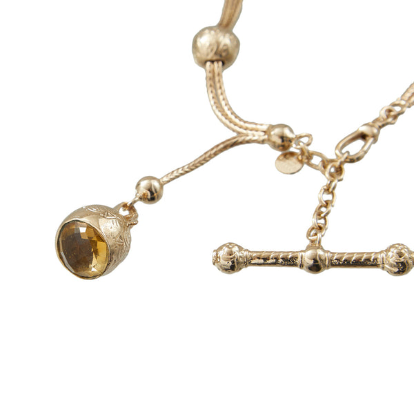 FOB Collier style vintage Citrine - Doré 24 cts