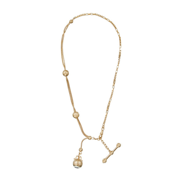 FOB Collier style vintage Cristal de roche - Doré 24 cts