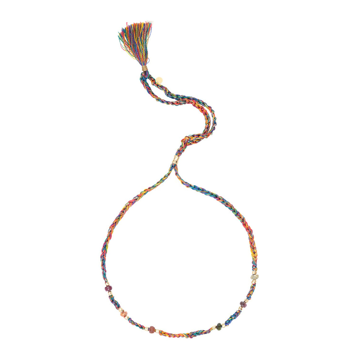 GAUTAMA Collier cordon crocheté pour charm's - Multicolore