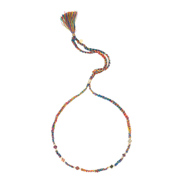 GAUTAMA Collier cordon crocheté pour charm's - Multicolore