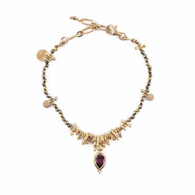 GAYA Bracelet Pyrite Grenat