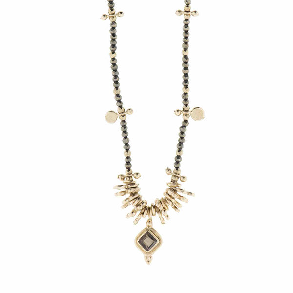 GAYA Collier Pyrite Quartz
