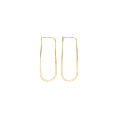 GHANA Long Hoop Earrings, 24k Gold-Plated