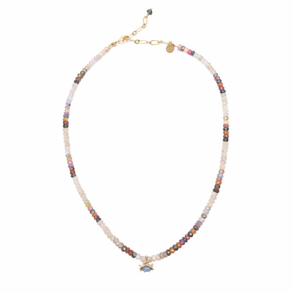 GLITTER Collier Saphirs multicolores