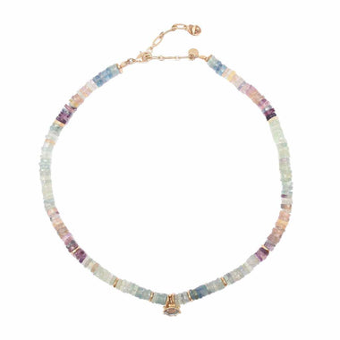 Glitter Collier Fluorite facettée