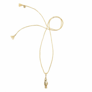 HARMONY Collier cordon argent plaqué or 24 cts, Emeraudes