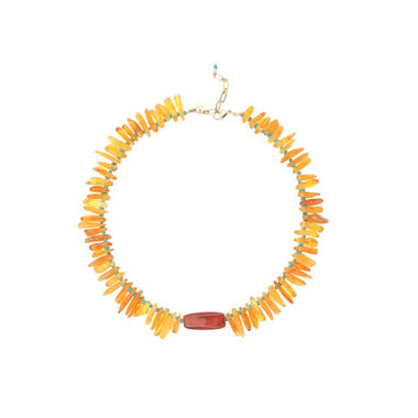 HELIOS Collier Ambre et Cornaline