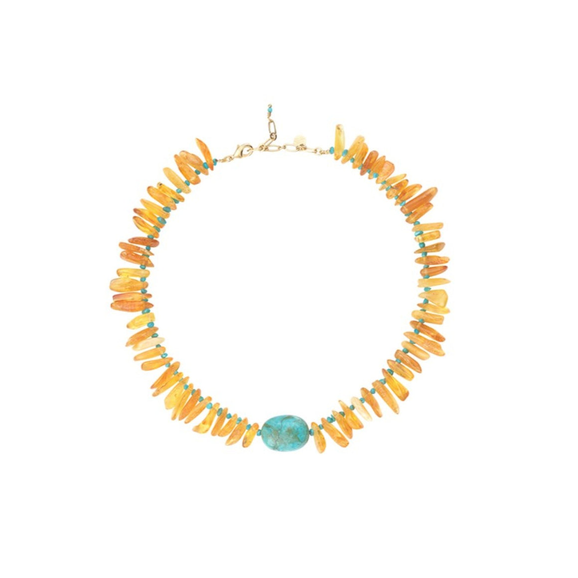 HELIOS Collier Ambre et Turquoise