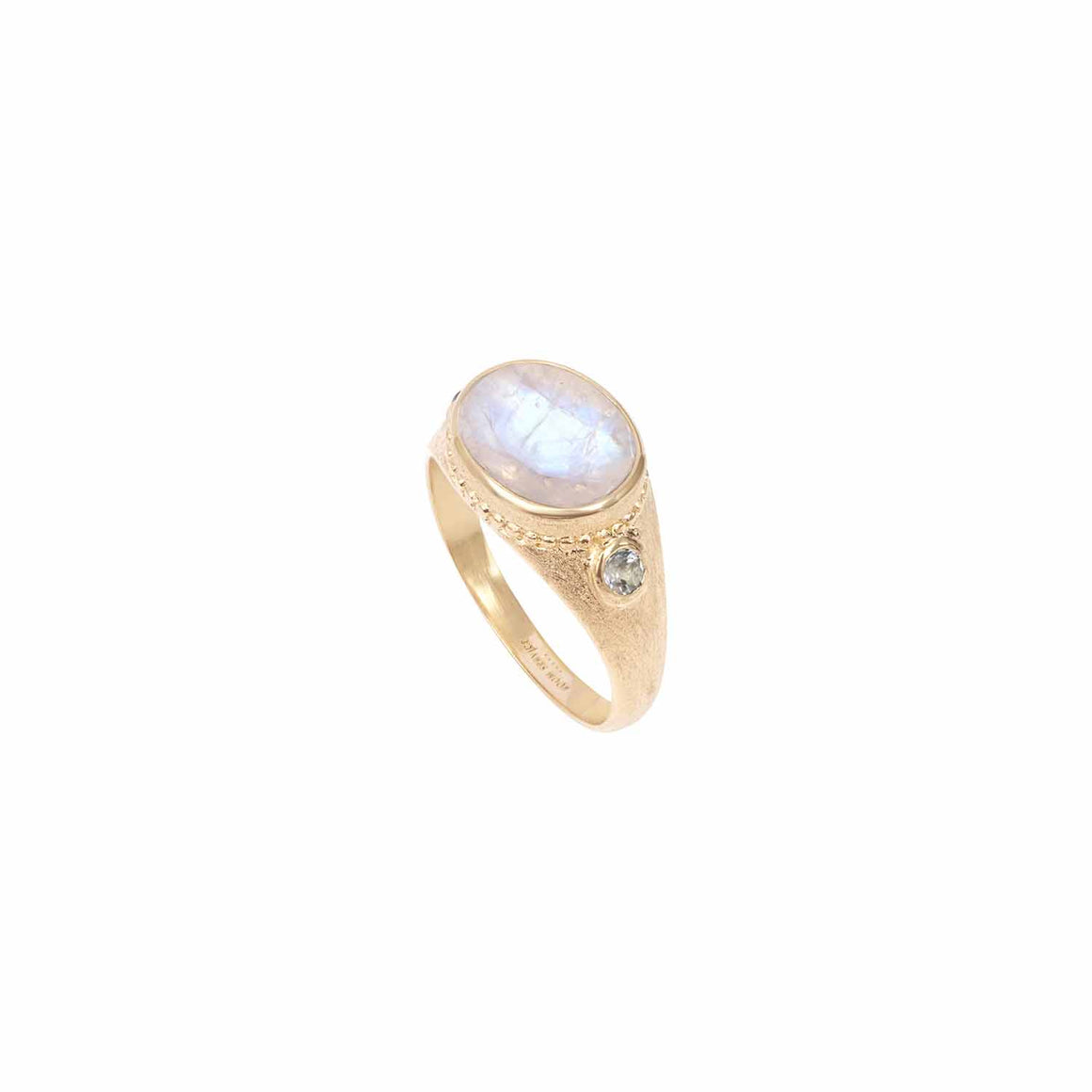 HESTIA Moonstone Ring, 24k Gold-Plated Sterling Silver