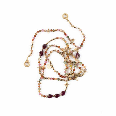 HOLIDAY Chaîne de lunettes perlée Tourmalines