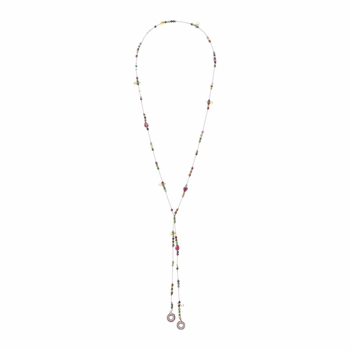 HOLIDAY Chaîne de lunettes Rubis zoisite, grenat