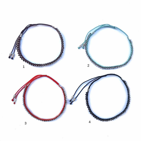 INCA Bracelet unisexe Perles tubes Argent