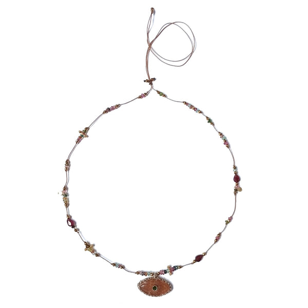 IRIS collier Quartz strawberry