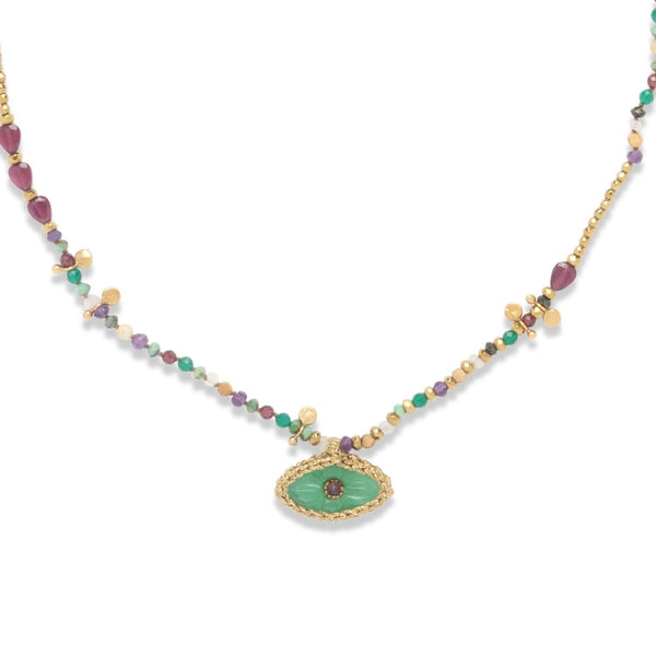 IRIS PERLE Collier Chrysoprase